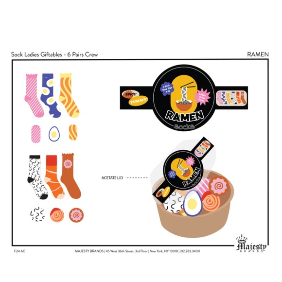 Ramen Socks Gift Set - Multicolor - Picture 2 of 4